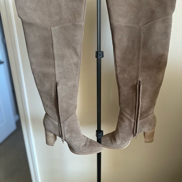 Crown Vintage Emira Over The Knee Boots in Taupe - Picture 4 of 7